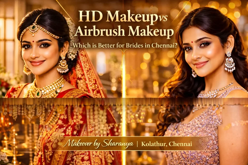 HD Makeup vs Airbrush Makeup Chennai